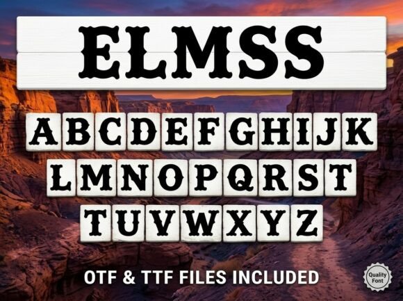 Elmss: The Bold, Rugged Typeface for a Wild West Aesthetic