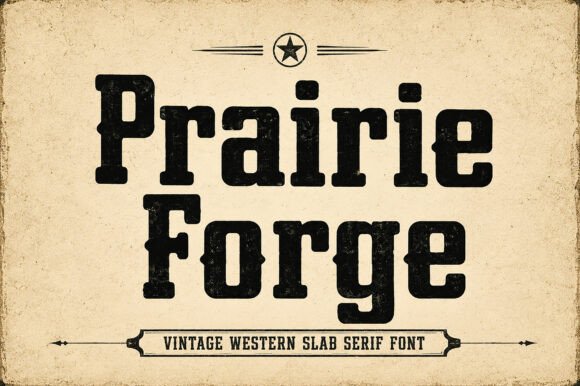 Prairie Forge: A Bold Font for Western-Inspired Design