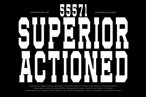 Superior Actioned: A Bold Font for Impactful Design