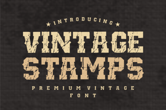 Vintage Stamps – Rugged Distressed Slab Serif Font